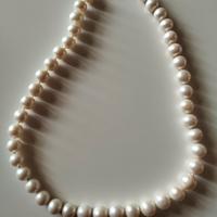 collana di perle d'acqua dolce chiusura argento