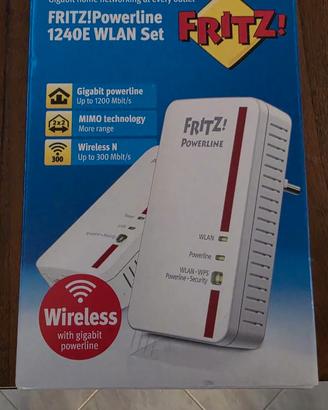 FRITZ!Powerline 1240E WLAN Set Gigabit - Pari al N