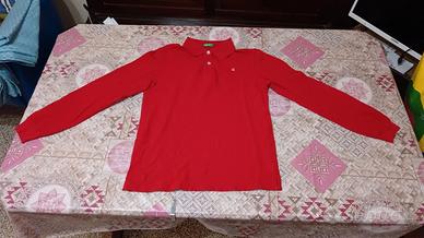 Set 2 polo Benetton Maniche Lunghe – Verde e Rossa