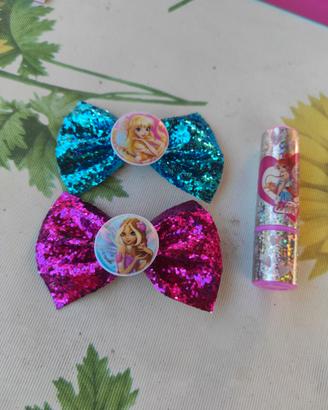 Fermagli capelli Winx club Bloom stella flora fate