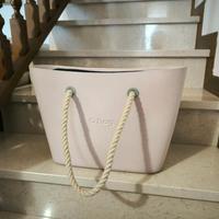 Borsa O bag rosa cipria