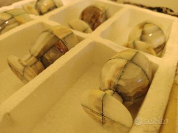 Set bicchiero Vino e Amaro in Onice