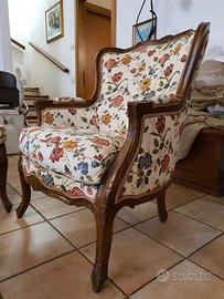 Salotto completo noce antico  stile Luigi XV