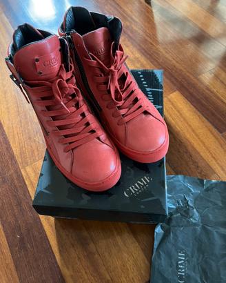 Crime London scarpe 39 High Top Double Zip
