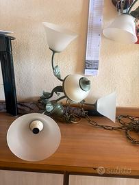N. 2 Lampadari in ferro battuto