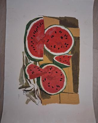 Litografia originale di Renato Guttuso