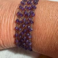 Bracciale con 4 fili di ametiste - nuovo