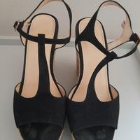 sandalo zeppa in paglia