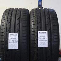 2 PNEUMATICI USATI 235 40 R18 95Y BRIDGESTONE