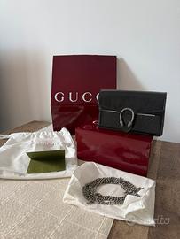 Borsa Gucci Dionysus Mini - Pelle verniciata nera