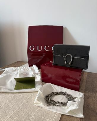 Borsa Gucci Dionysus Mini - Pelle verniciata nera