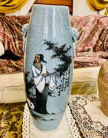 Splendido granfe vaso Cina turchese ceramica