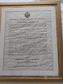 Antico Editto 1827 Regno Lombardo Veneto - Venez
