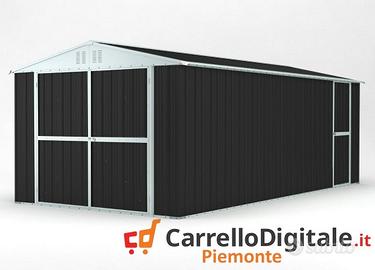 Box garage auto in Acciaio 327x611cm 19mq nero