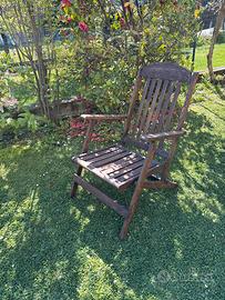 Poltrona da giardino in legno