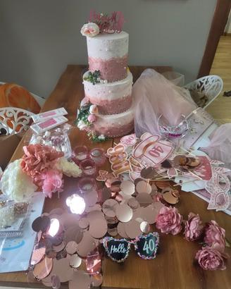 kit compleanno oro rosa antico