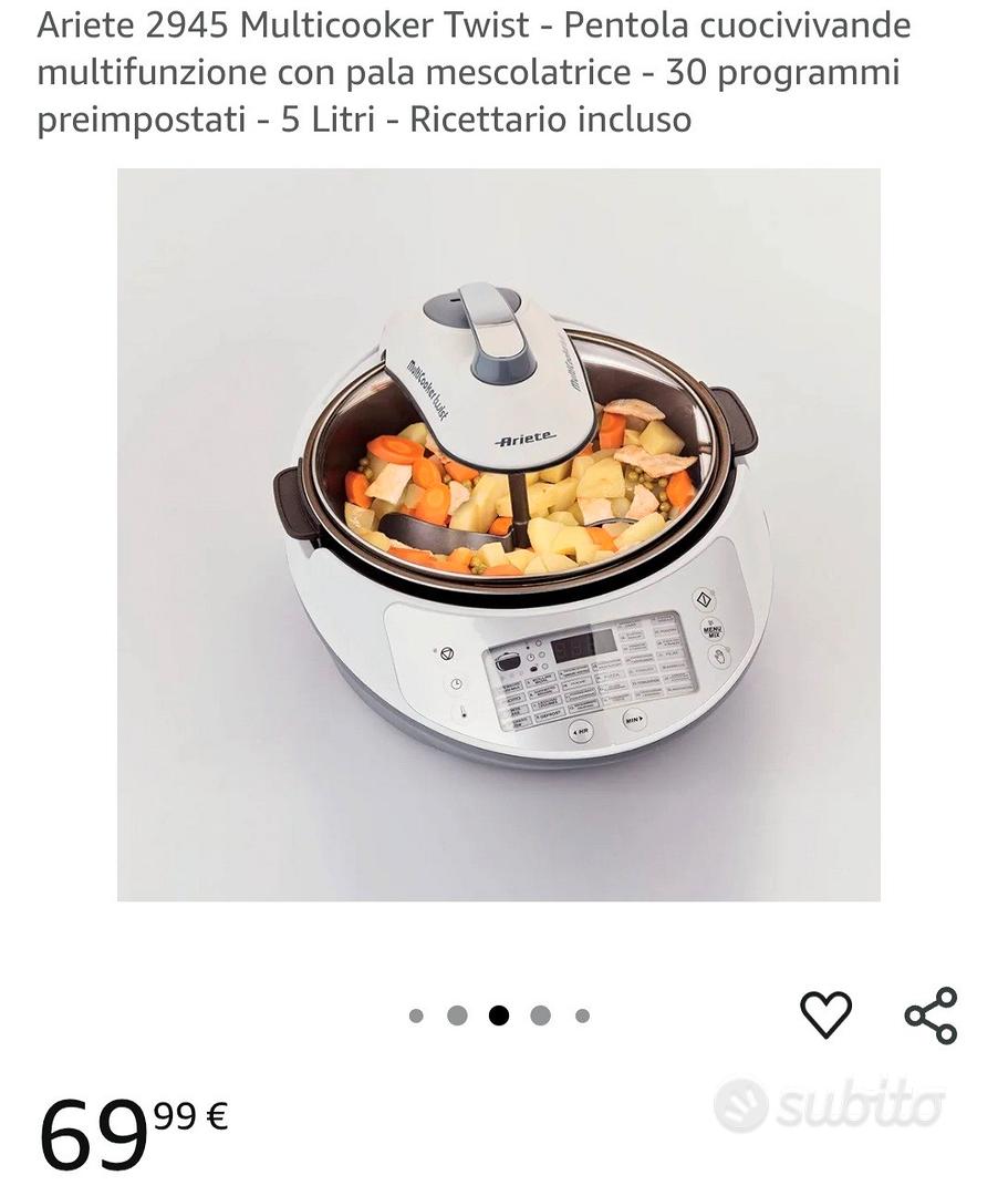 Ariete Multicooker Twist 5 Litri - Pentola Multifunzione Con 30 Programmi E Pala Mescolatrice Automatica - Foto 8