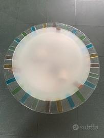 plafoniera con decorazioni in vetro di Murano