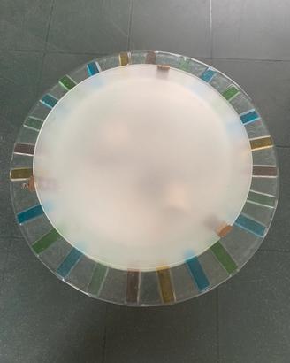 plafoniera con decorazioni in vetro di Murano