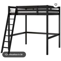 LETTO SOPPALCO IKEA NERO