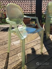 Set 4 sedie Louis Ghost di Philippe Starck