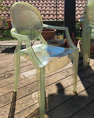 Set 4 sedie Louis Ghost di Philippe Starck