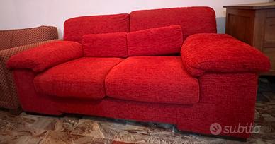 Divano 2 posti in tessuto mod .Lerici  rosso