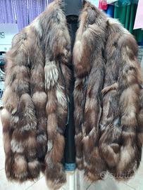 giacca-giubbotto in pelliccia di code di volpe