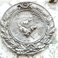 Cani da caccia in azione, in bronzo originale