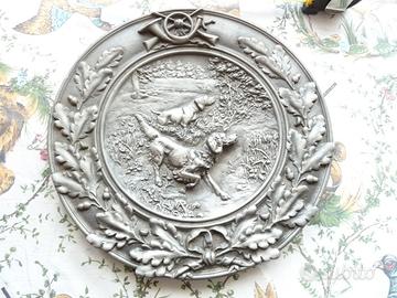 Cani da caccia in azione, in bronzo originale