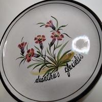 Piatto ceramica Bassano artigianale firma vintage