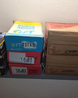 Lotto x 8 Chiodi edilizia Acciaio-Carpenteria 3 x