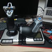 manetta per simulatore di volo Saitek X52