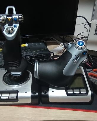 manetta per simulatore di volo Saitek X52