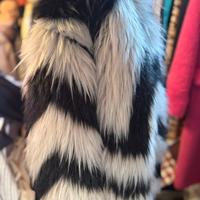 Pelliccia ecologica taglia XS/S bianca e nera