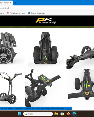 Carrello  elettrico golf Powakaddy CT10 GPS