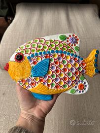 Pesce decorativo vintage ceramica artistica