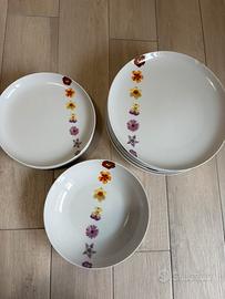 Servizio piatti fiori
