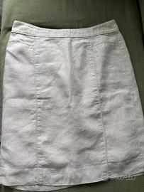 Gonna in puro lino