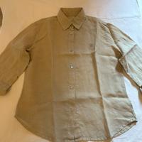 Camicia beige in lino