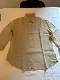 Camicia beige in lino