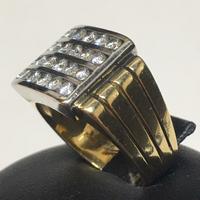 Anello a fascia oro750 e diamanti