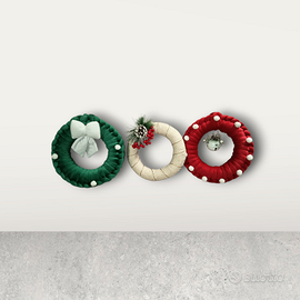 Tris di Ghirlande Natalizie Artigianali