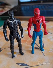 Lotto 2 mini figure Spiderman & Black Panther
