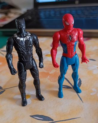 Lotto 2 mini figure Spiderman & Black Panther