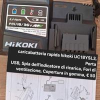 carica batteria hikoki hitachi UC18YSL3 porta usb