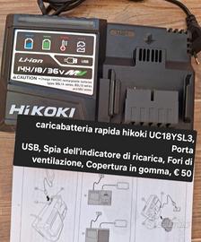 carica batteria hikoki hitachi UC18YSL3 porta usb