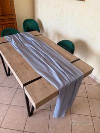 Runner da tavolo blu polveroso