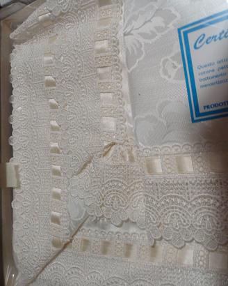 Completo lenzuola matrimoniali vintage Aurora.