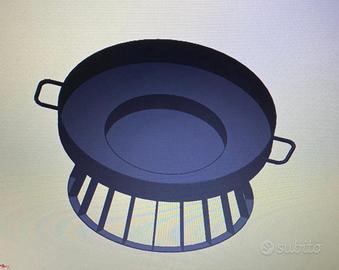 2 Braceri da giardino in elegante ferro corten